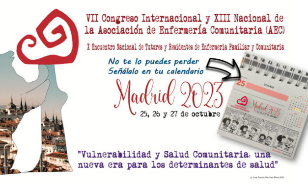 Los próximos días 25, 26 y 27 de octubre se celebrará en Madrid el Congreso de la Asociación de Enfermería Comunitaria
